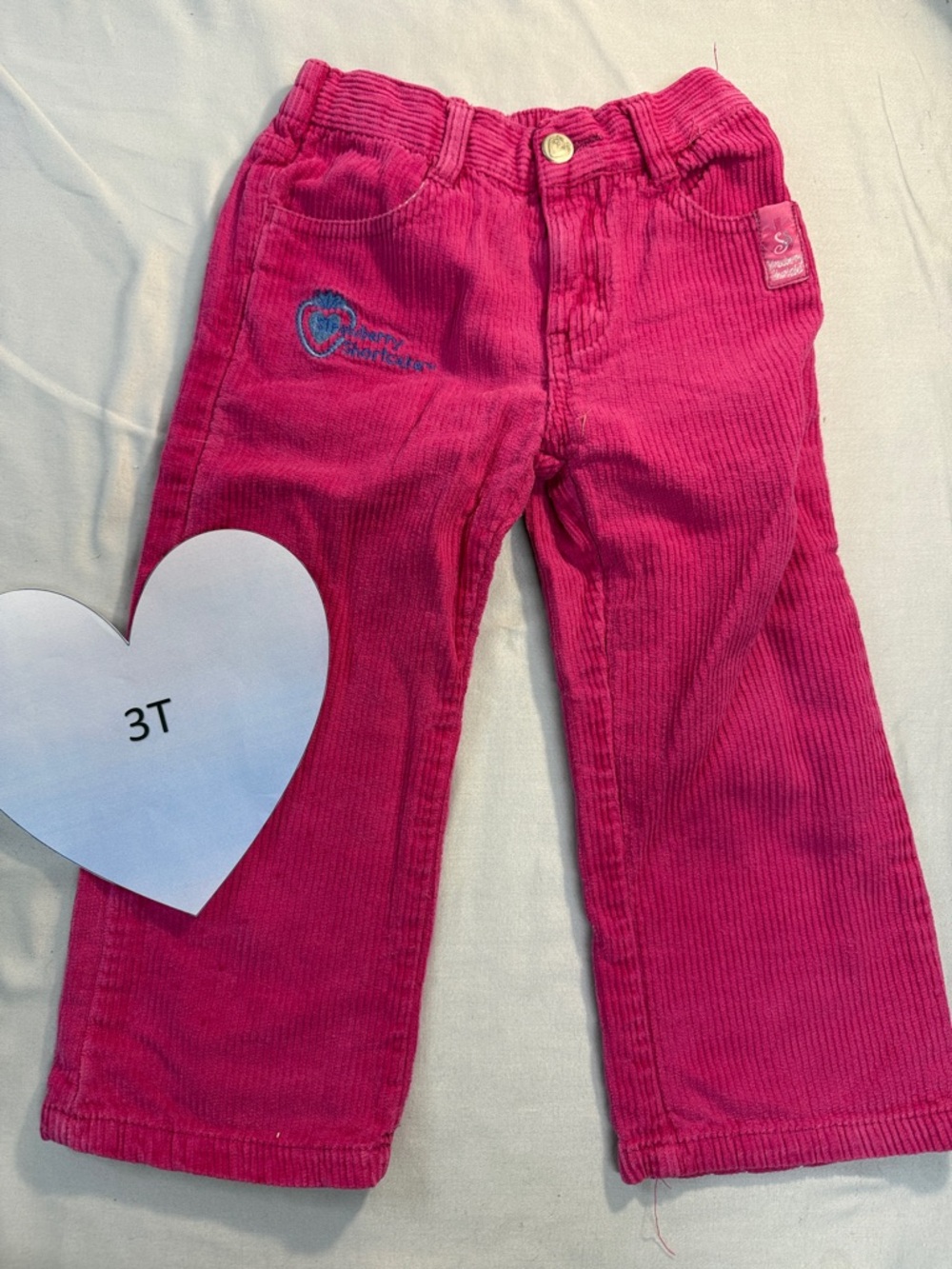 Strawberry Shortcake - Vintage - Pink Kids Corduroy Pants